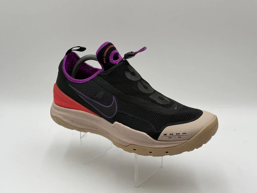Nike ACG Zoom Air AO Black Laser Crimson Athletic Sneakers CT2898-001 Mens 10.5